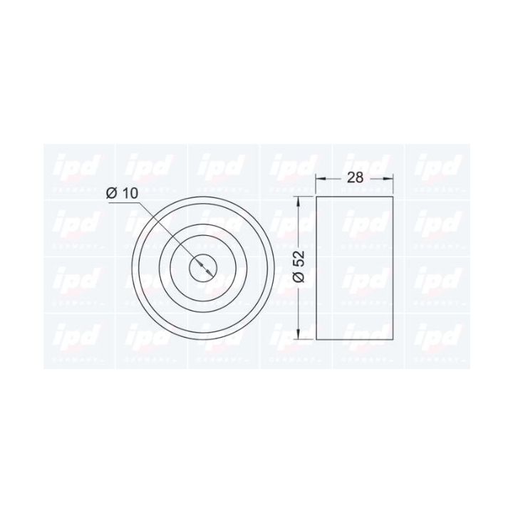 Kreipiantysis skriemulys, paskirstymo diržas IPD 15-0972