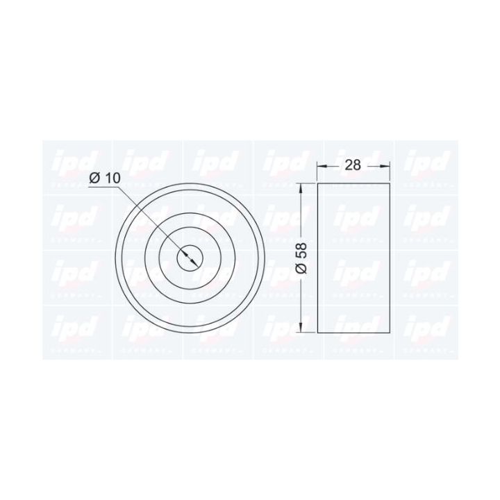 Kreipiantysis skriemulys, paskirstymo diržas IPD 15-0973