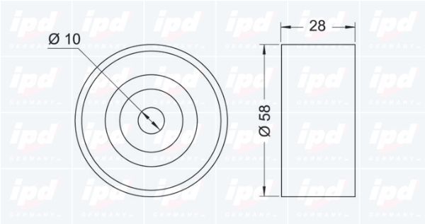 Kreipiantysis skriemulys, paskirstymo diržas IPD 15-0973