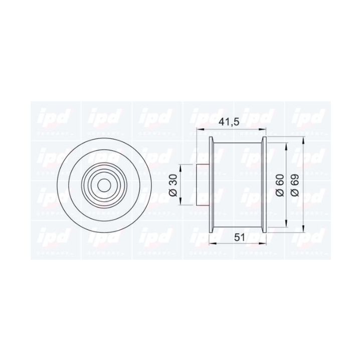 Kreipiantysis skriemulys, paskirstymo diržas IPD 15-0979