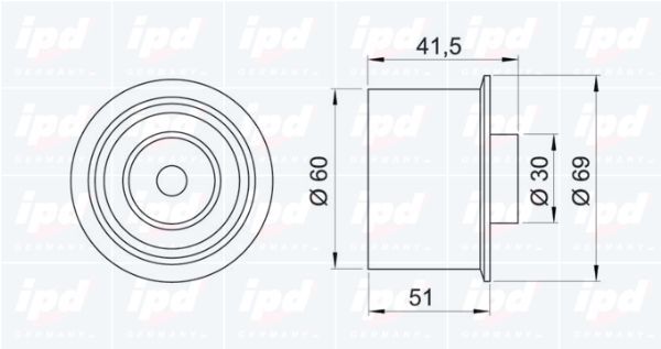 Kreipiantysis skriemulys, paskirstymo diržas IPD 15-0981