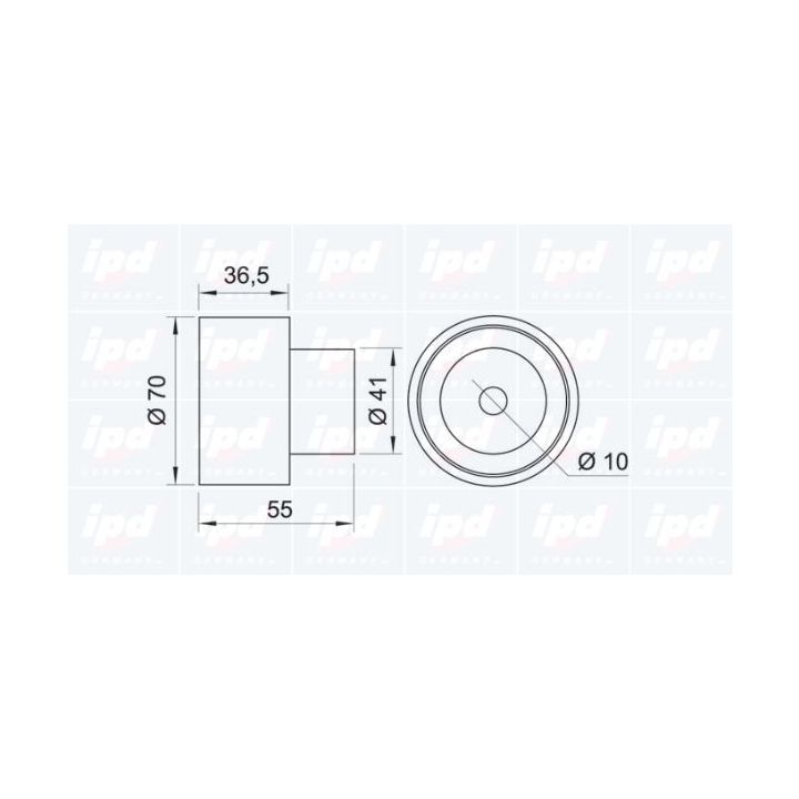 Kreipiantysis skriemulys, paskirstymo diržas IPD 15-0998