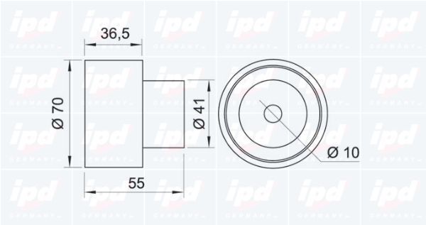 Kreipiantysis skriemulys, paskirstymo diržas IPD 15-0998