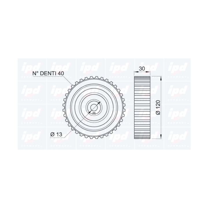 Kreipiantysis skriemulys, paskirstymo diržas IPD 15-1057