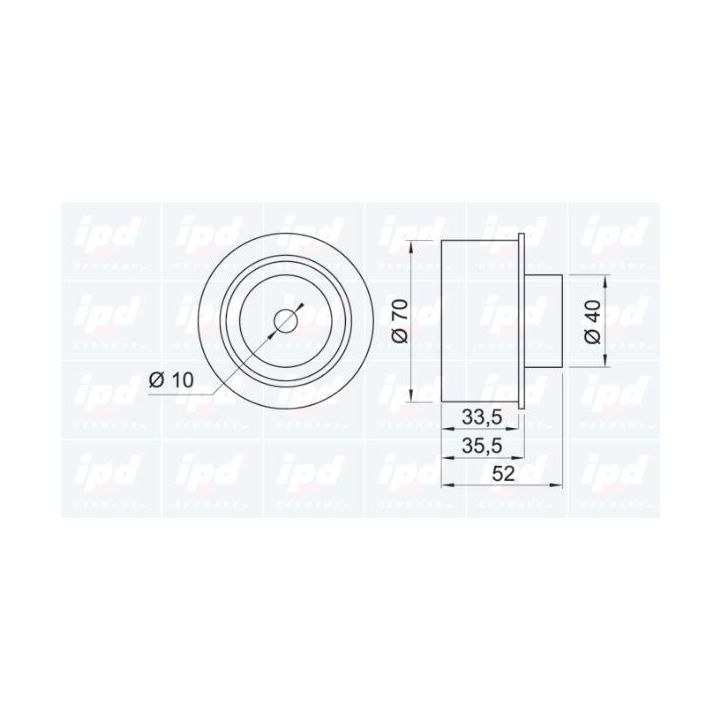 Kreipiantysis skriemulys, paskirstymo diržas IPD 15-1058