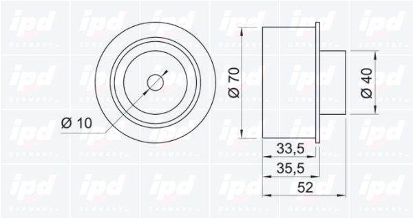 Kreipiantysis skriemulys, paskirstymo diržas IPD 15-1058