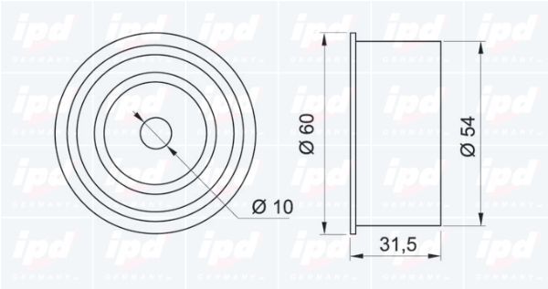 Kreipiantysis skriemulys, paskirstymo diržas IPD 15-3151