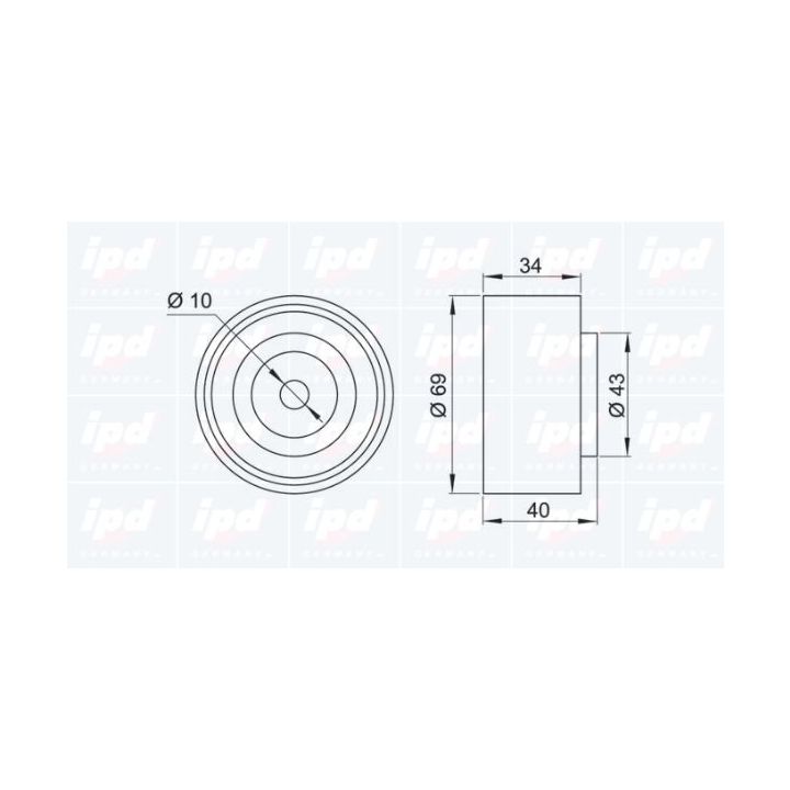 Kreipiantysis skriemulys, paskirstymo diržas IPD 15-3248