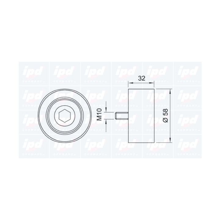 Kreipiantysis skriemulys, paskirstymo diržas IPD 15-3379