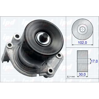 Diržo įtempiklis, V formos rumbuotas diržas IPD 15-3701