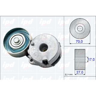 Diržo įtempiklis, V formos rumbuotas diržas IPD 15-3807