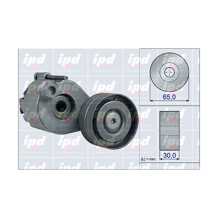 Diržo įtempiklis, V formos rumbuotas diržas IPD 15-3996