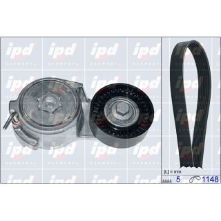 V formos rumbuotas diržas, komplektas IPD 20-1808