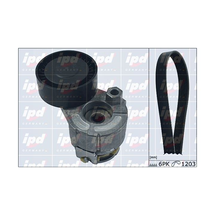 V formos rumbuotas diržas, komplektas IPD 20-1845