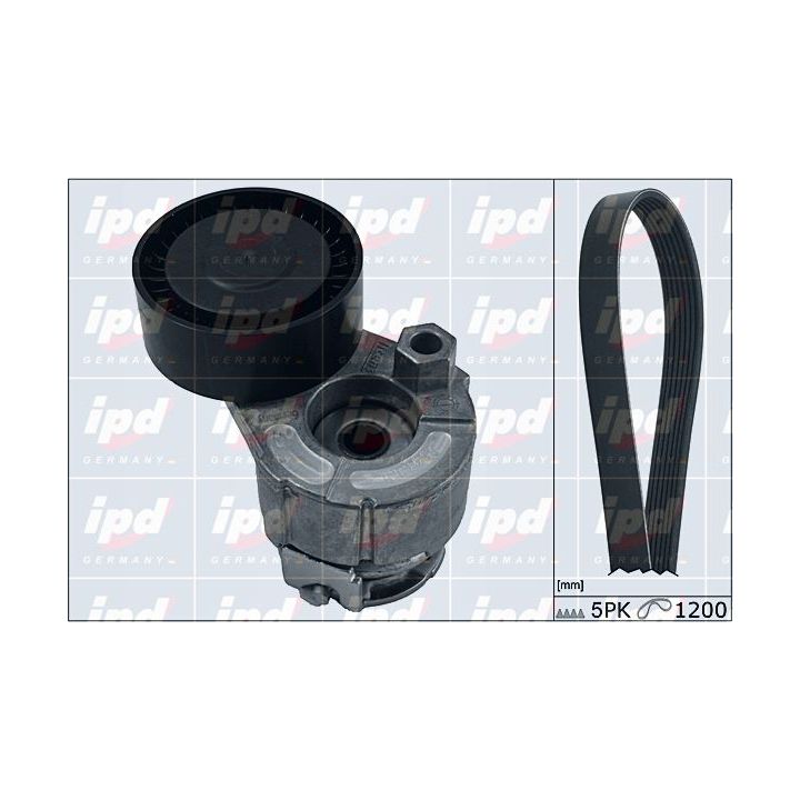 V formos rumbuotas diržas, komplektas IPD 20-1846