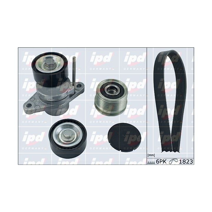 V formos rumbuotas diržas, komplektas IPD 20-1856