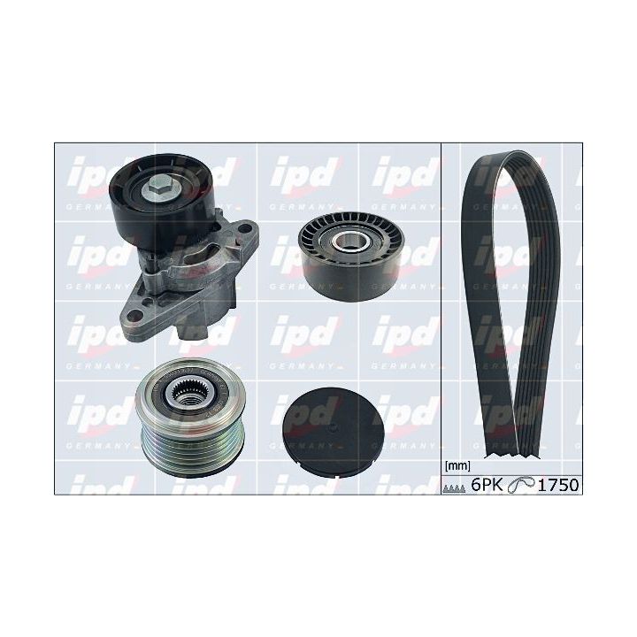 V formos rumbuotas diržas, komplektas IPD 20-1867