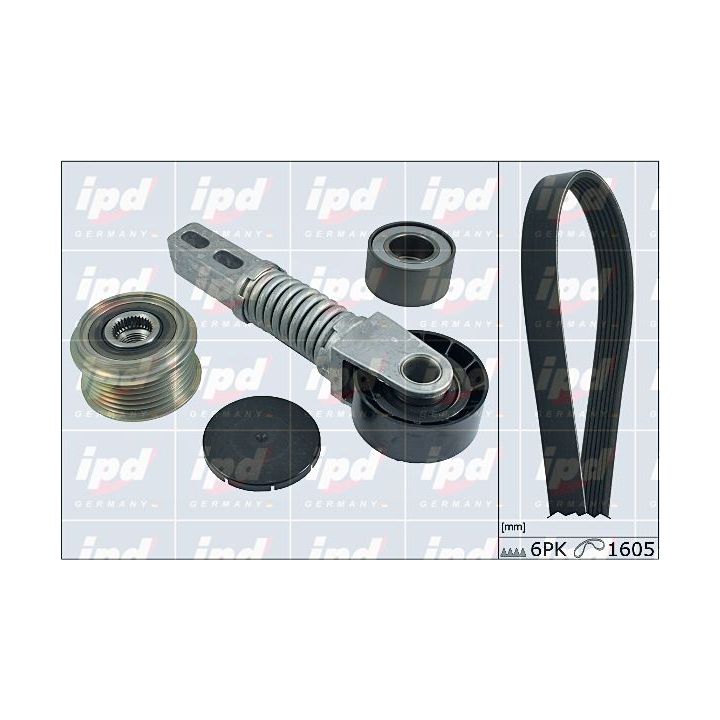 V formos rumbuotas diržas, komplektas IPD 20-1873