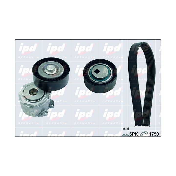 V formos rumbuotas diržas, komplektas IPD 20-1892