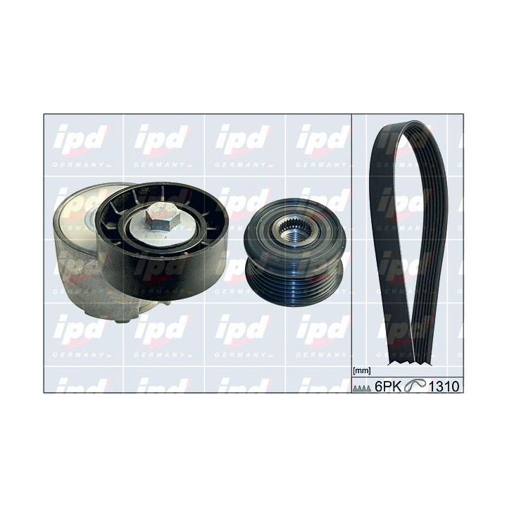 V formos rumbuotas diržas, komplektas IPD 20-1904