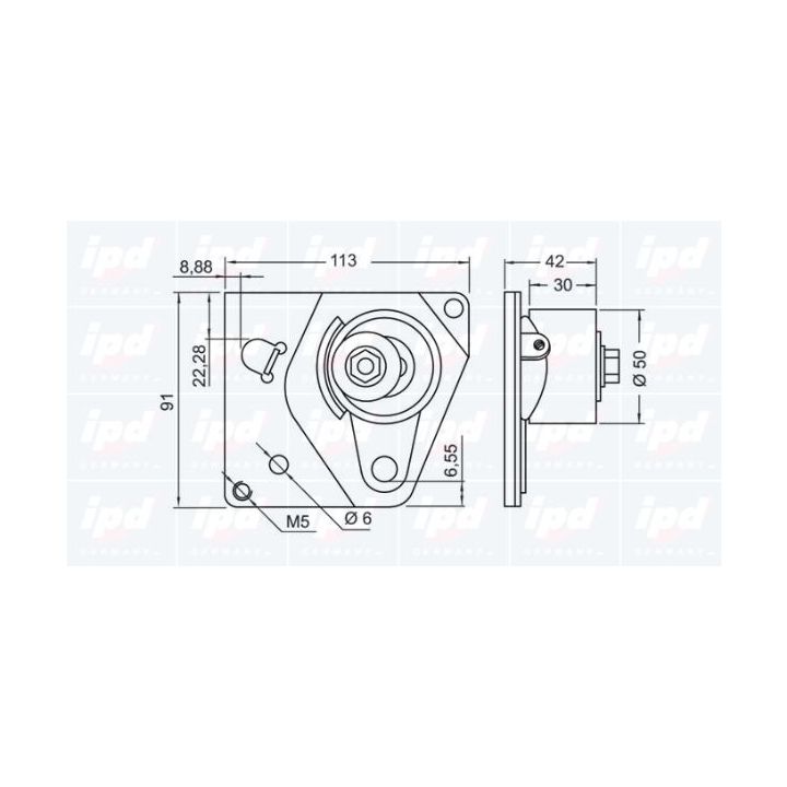 įtempiklio svirtis, paskirstymo diržas IPD 14-0699