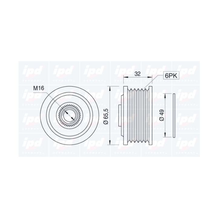 Laisvos eigos sankaba, kint. sr. generatorius IPD 12-0737
