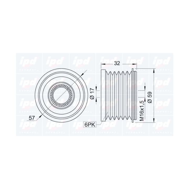 Laisvos eigos sankaba, kint. sr. generatorius IPD 12-0749