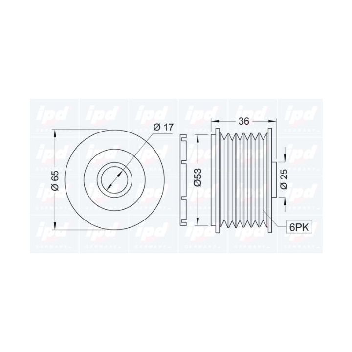 Laisvos eigos sankaba, kint. sr. generatorius IPD 12-0874
