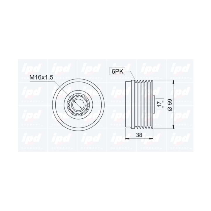 Laisvos eigos sankaba, kint. sr. generatorius IPD 12-0886