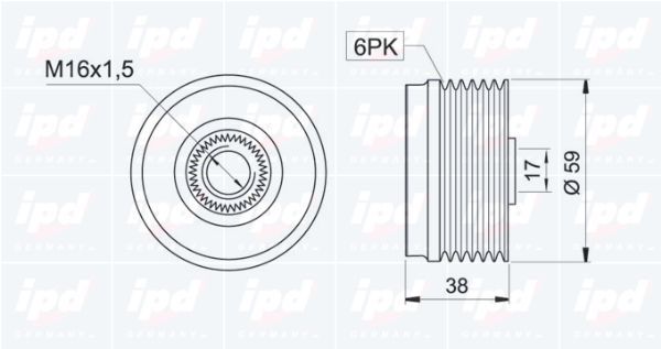 Laisvos eigos sankaba, kint. sr. generatorius IPD 12-0886
