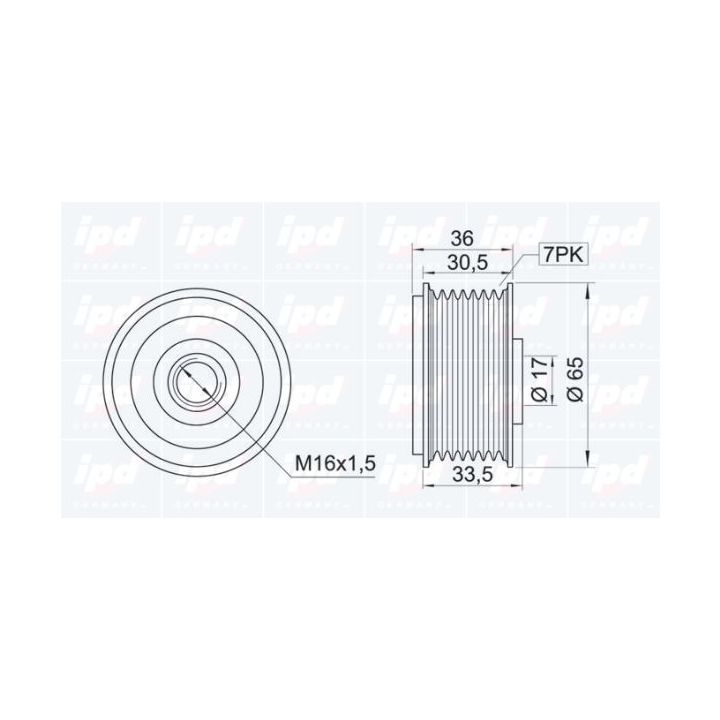 Laisvos eigos sankaba, kint. sr. generatorius IPD 12-1051
