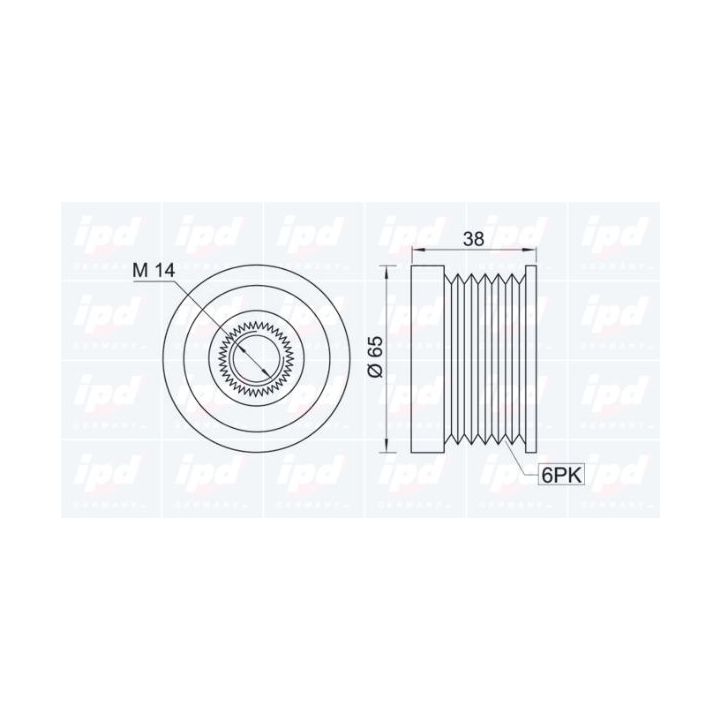 Laisvos eigos sankaba, kint. sr. generatorius IPD 15-3074
