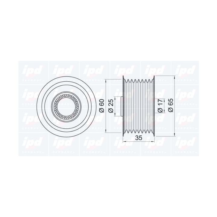 Laisvos eigos sankaba, kint. sr. generatorius IPD 15-3193