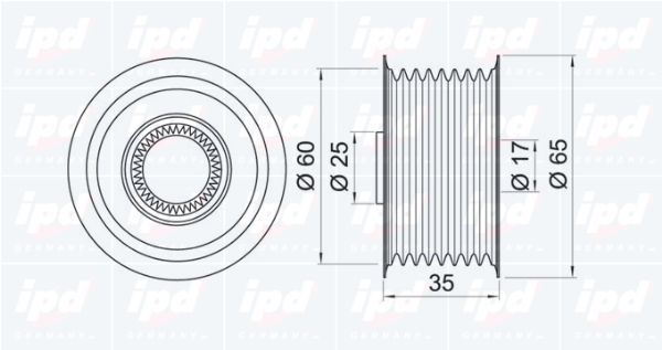 Laisvos eigos sankaba, kint. sr. generatorius IPD 15-3193