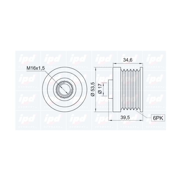 Laisvos eigos sankaba, kint. sr. generatorius IPD 15-3196