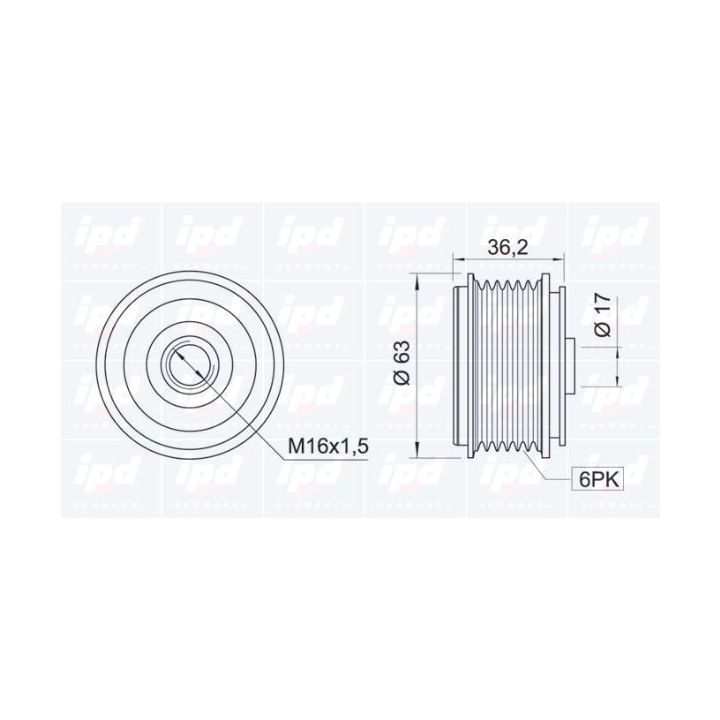 Laisvos eigos sankaba, kint. sr. generatorius IPD 15-3279