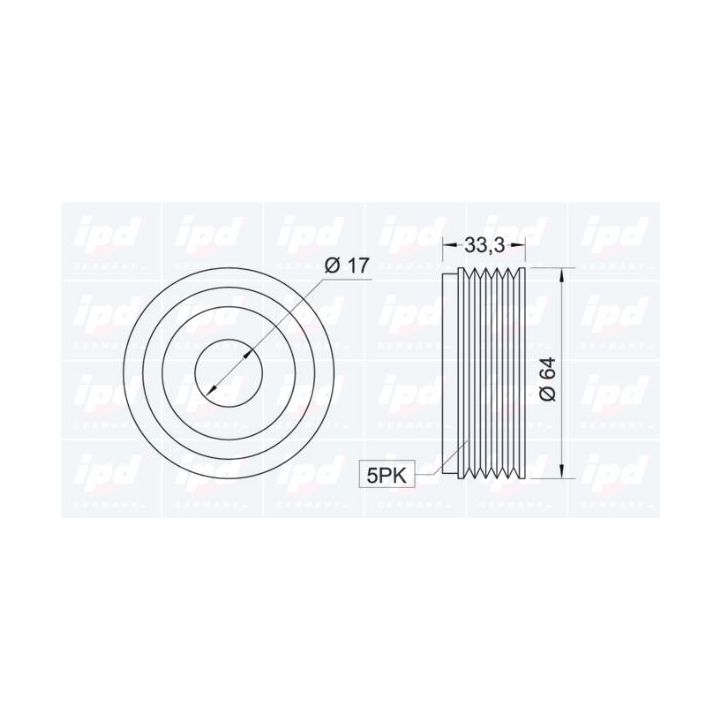 Laisvos eigos sankaba, kint. sr. generatorius IPD 15-3282