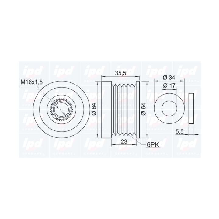Laisvos eigos sankaba, kint. sr. generatorius IPD 15-3287