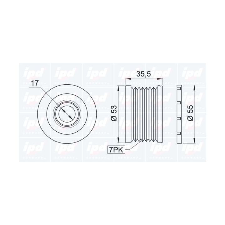 Laisvos eigos sankaba, kint. sr. generatorius IPD 15-3296
