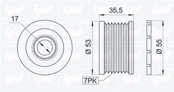 Laisvos eigos sankaba, kint. sr. generatorius IPD 15-3296