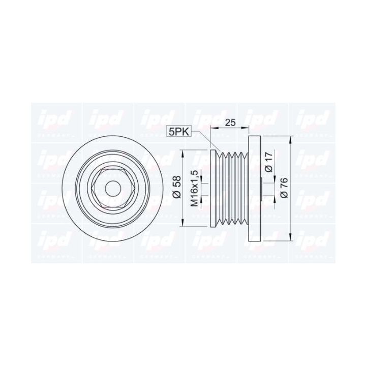 Laisvos eigos sankaba, kint. sr. generatorius IPD 15-3312