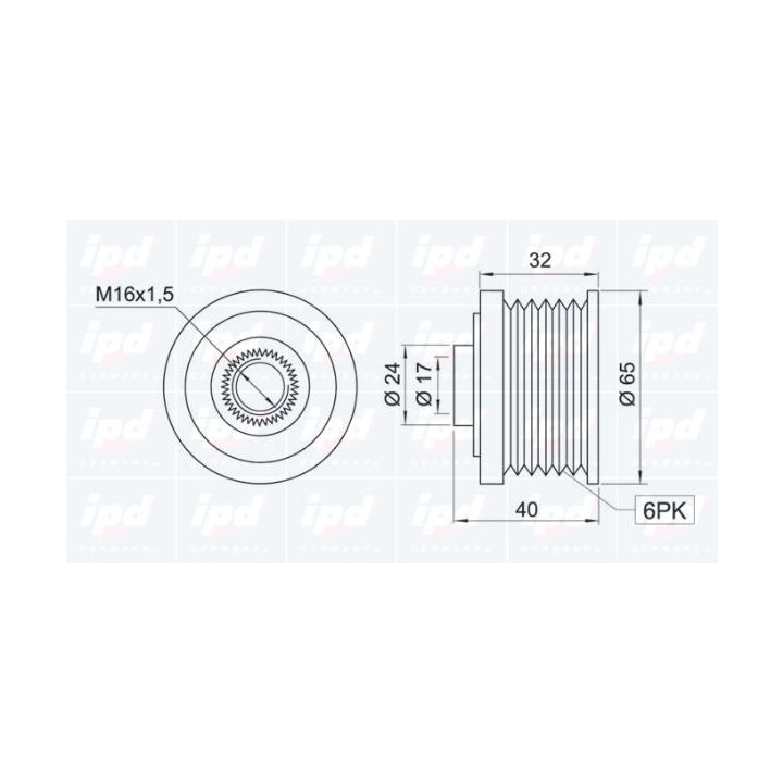 Laisvos eigos sankaba, kint. sr. generatorius IPD 15-3334