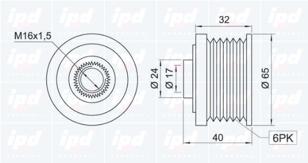 Laisvos eigos sankaba, kint. sr. generatorius IPD 15-3334