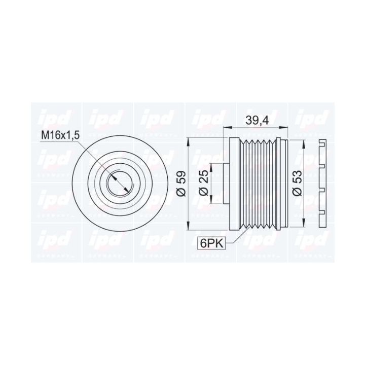 Laisvos eigos sankaba, kint. sr. generatorius IPD 15-3370
