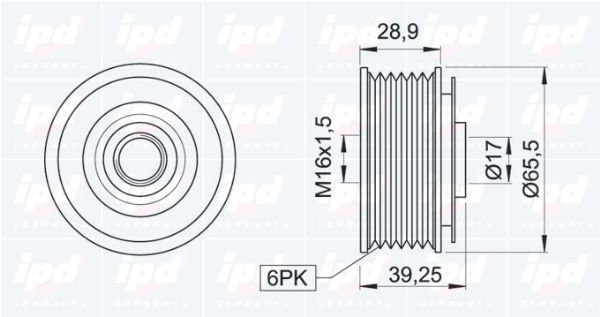 Laisvos eigos sankaba, kint. sr. generatorius IPD 15-3439