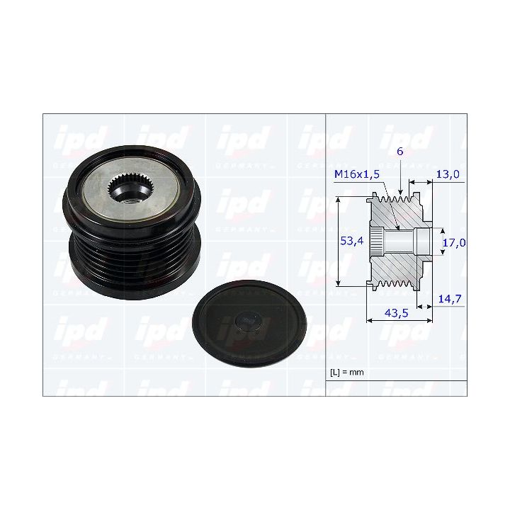 Laisvos eigos sankaba, kint. sr. generatorius IPD 15-3805