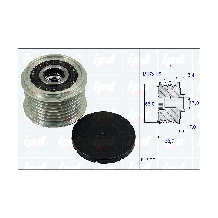Laisvos eigos sankaba, kint. sr. generatorius IPD 15-3848
