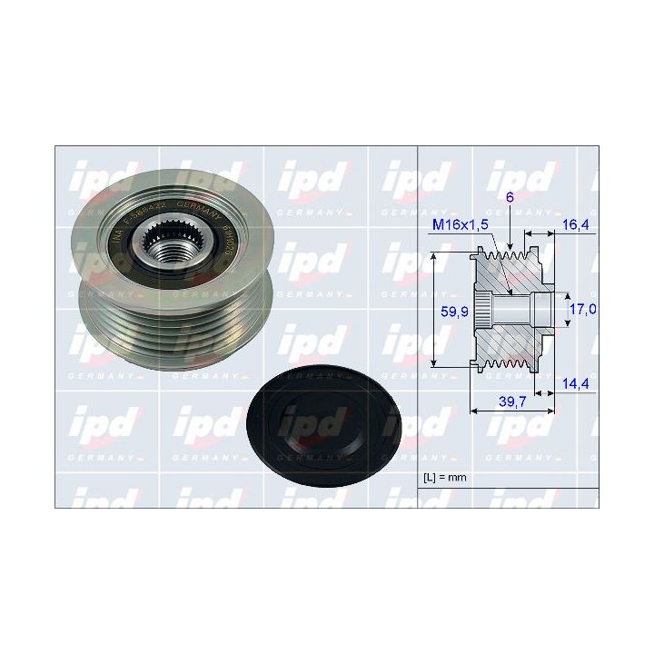Laisvos eigos sankaba, kint. sr. generatorius IPD 15-3893