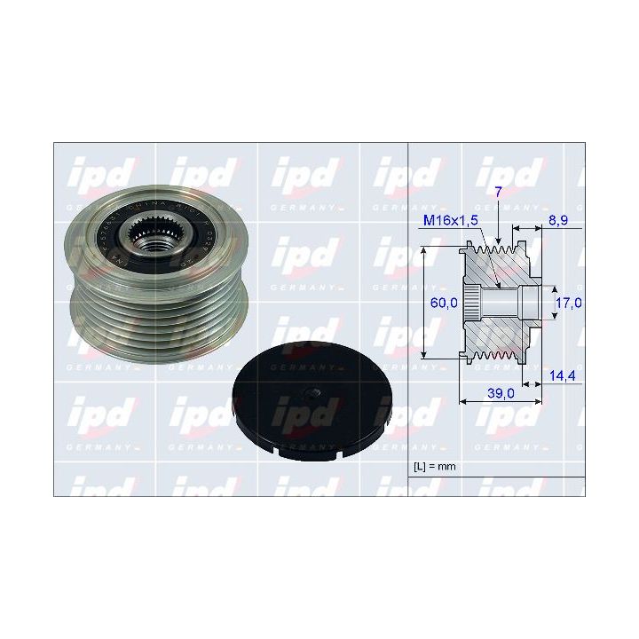 Laisvos eigos sankaba, kint. sr. generatorius IPD 15-3967