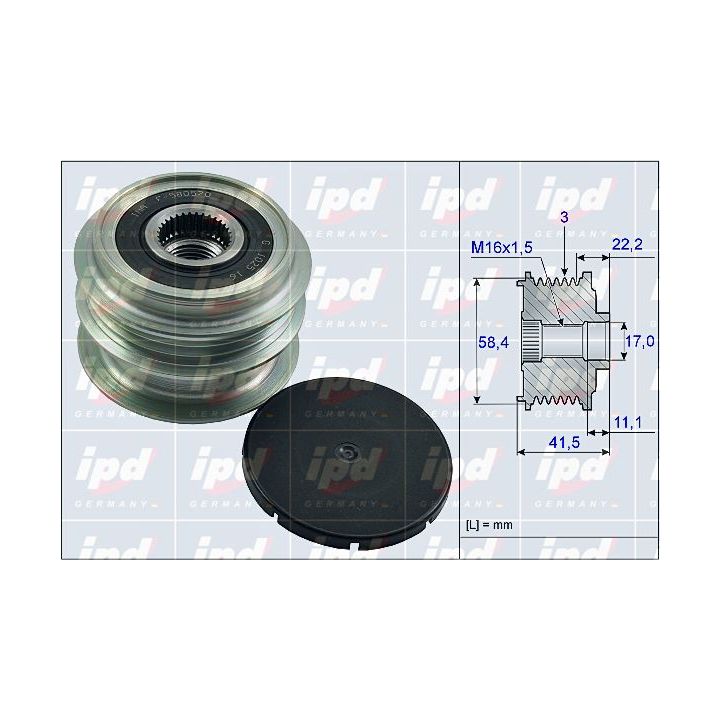 Laisvos eigos sankaba, kint. sr. generatorius IPD 15-3990